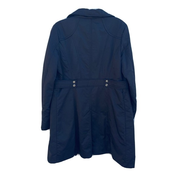 GUESS Women's Softshell Coat Jacket Full Zipper Fully Lined Snap Button Black M - Picture 3 of 12